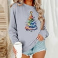 thumbnail image 2 of Christmas Sweatshirts for Womens Fashion Xmas Tree Printed Shirts Christmas Clothing Loose Plus Size Blouses Tops Winter Long Sleeve Crewneck Sweaters Pullover, 2 of 6