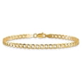 thumbnail image 4 of Auriga Fine Jewelry 10K Yellow Gold 3.35mm Semi-Solid Curb Link 8" Chain Bracelet for Women, 4 of 6