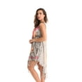 thumbnail image 2 of Riviera Sun Ombre Tie Dye Summer Dress with Floral Painted Design (Black, Medium), 2 of 3