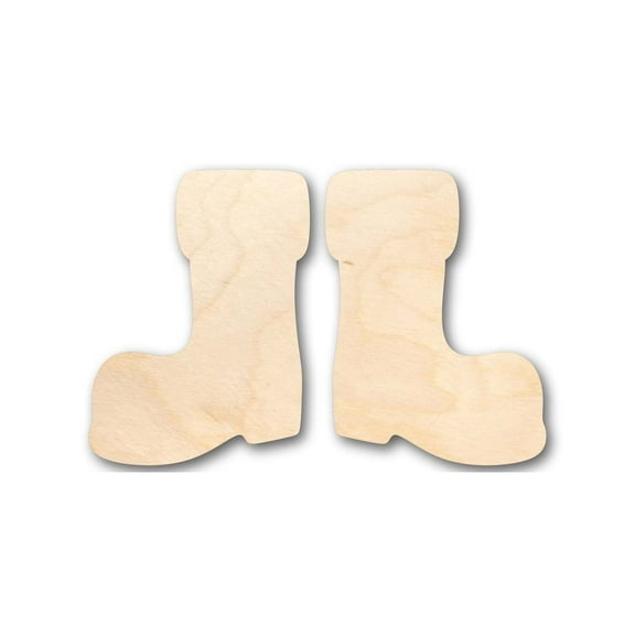 Unfinished Wood Santa Claus Boots Shape - Christmas - Ornament - Craft - up to 46" DIY 20" / 1/8"