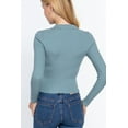 thumbnail image 4 of Notched Collar Zippered Sweater L, 4 of 4