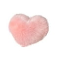 thumbnail image 2 of Heart Shaped Pillow | Faux Fur Decorative Cushion for Bedroom Living Room Sofa | Soft Plush Heart Pillow Gift for Women Girls | 13.77x17.71 Inches, 2 of 6