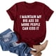 thumbnail image 3 of Gibobby Casual Playera de Manga Corta para Mujer Blusa corta Mangas sueltas Mujeres Tops Camiseta O-cuello Impresión casual Blusa mujer(Vino,M), 3 of 5