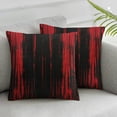 thumbnail image 3 of BANET  Gradient Outdoor Throw Pillow Covers Set of 2 Soft Red Black Stripe Porch Pillows Cases Cushion Covers for Living Room Bedroom Modern Decorative Throw Pillowcases Couch Chair 22x22in, 3 of 7