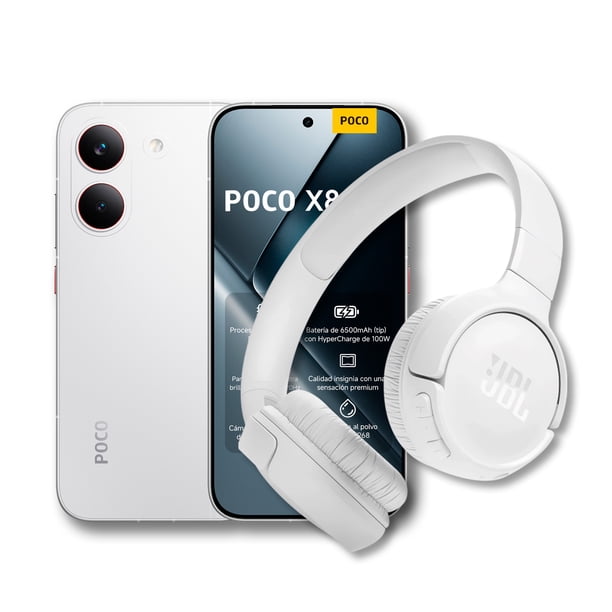 Smartphone Xiaomi Poco X8 Pro 12+512 GB Blanco + Audífonos Desbloqueado