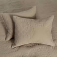 thumbnail image 4 of - Muslin Stitch Quilt Set - Full/Queen Quilt and Two Standard Shams - Stitched Medallion - Taupe - Quilt (88x92in.) and Shams (20x26in.) - Reversible - Cotton, 4 of 10