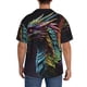 thumbnail image 3 of Balery Dragon with Colorful Tail Camisa Casual de Manga Corta con Botones para Hombre, Texturizada, Estilo Cubano, para Playa, Verano-Small, 3 of 5