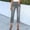 Gray, variant on Women's Capri Straight Leg Jeans High Waisted 2026 Summer Fashion Denim Cropped Pants