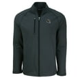thumbnail image 2 of Men's Cutter & Buck  Heather Black Baltimore Ravens Peshastin Eco Fleece Recycled Raglan Tri-Blend Full-Zip Jacket, 2 of 3