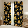 thumbnail image 2 of Manfei Cute Capybara Black Out Curtains,Cartoon Ocean Animal Curtains Pack of 2 (42x63 Each),Brown Black Bedroom Curtains For Girls Boys,Microfiber Bedroom Decor, 2 of 6