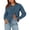 Blue, variant on BTFBM Bow Cropped Cardigan Sweaters for Women Fall Winter Open Front Sweater Long Sleeve Button Fashion Spring Clothes