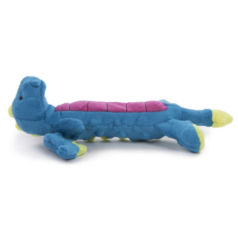 goDog Skinny Dragons Squeaker Plush Pet Toy for Dogs & Puppies