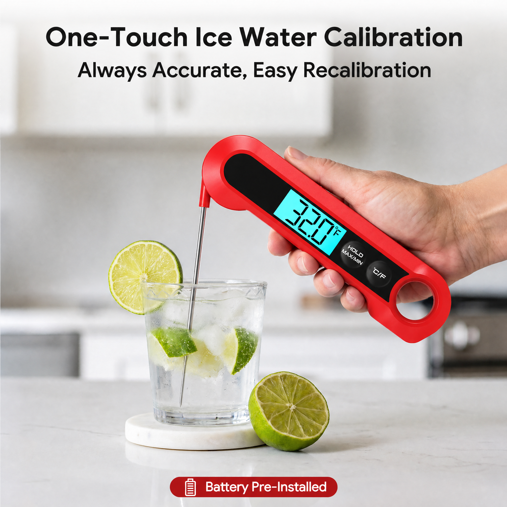 Amumu Instant Read Digital Meat Thermometer with Foldable Probe photo 7