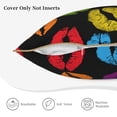 thumbnail image 4 of Home Decoration Outdoor Colorful Lips Throw Pillow Cover Case Velvet border pillowcase Decorative Cushion for Couch Bed（Without pillow core）, 4 of 6