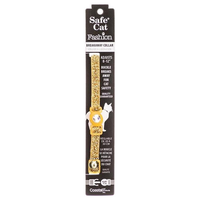 Safe Cat Fashion Breakaway Glitter Collar - 3/8" Width, 8-12" Adjustable, 8 Colors, Includes Bell 4 thumbnail image