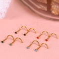 thumbnail image 2 of Clous de Nez, Accessoire de Décoration de Mode, Ornement de Corps Chic, Bijou de Perçage en Acier Inoxydable pour Femme, Ornements de Dressing à Vis Rouges, 2 of 6