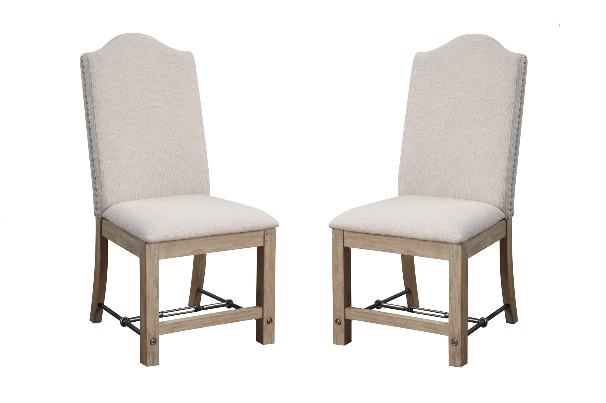Emerald Home Castle Bay Whitewashed Pine Upholstered Dining Chair Emerald Home Castle Bay Whitewashed Pine Upholstered Dining Chair With Nailhead Trim And Turnbuckle Bracing Set Of Two Com