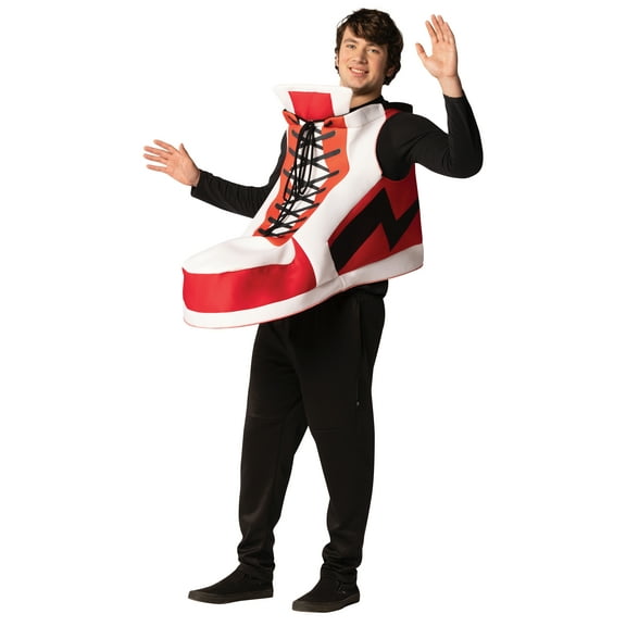 Rasta Imposta Hightop Sneaker Halloween Costume, White & Red, Adult One Size, R7403-OS