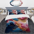 thumbnail image 2 of Designart "Trippy Pink and Blue Abstract Liquid Ink IV" Abstract Liquid ink Bedding Covert Set - Abstract Pink Modern Bed Set With 2 Shams, 2 of 5