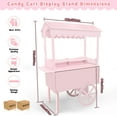 thumbnail image 2 of Esheno 6ft  Pink Candy Cart Display Stand With Decorated Wheels Includes 100 Balloons For Christmas Party Wedding Birthday Vintage Dessert Display, 2 of 5