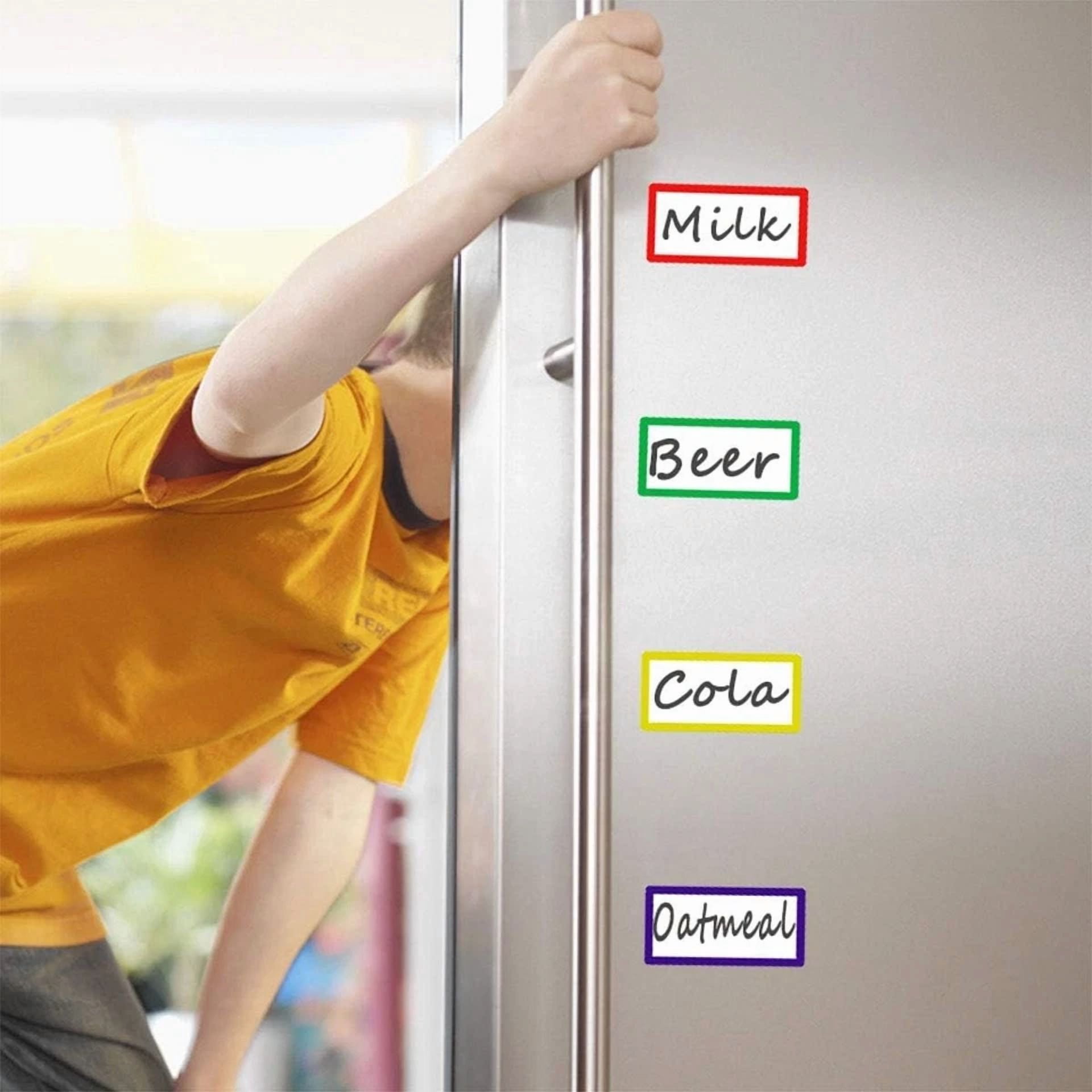 36Pcs - 2.1" X 1.2" Magnetic Dry Erase Labels Blank Name Tags Reusable Magnets