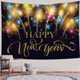 thumbnail image 5 of Happy New Year Party Backdrop Fabric Sign Poster Banner with Pattern Firework for New Year Party Decoration Photo Props Background Supplies, 5 of 5