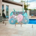 thumbnail image 5 of Trianu Large Hanging Pool Storage Bag, Multipurpose Swimming Pool Mesh Organizer, Large Capacity Pool Storage Bag for Pool Toys, Floats, Basketballs, Yoga Supplies, Great for Fences, Gates, Black, 5 of 8
