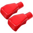 thumbnail image 1 of 2 PCS Universal Car Positive Battery Terminal Covers Post Flexible Battery Terminal Insulating Protector Caps - Size L (Red), 1 of 3