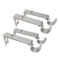 thumbnail image 1 of 4pcs Support de Tige de Rideau en Métal Support Réglable - Brun, comme Décrit, 1 of 5