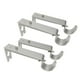 thumbnail image 1 of 4 Piezas de Soporte de Barra de Poste de Cortina de Metal Ajustable Soportes de Montaje en Pared 19,05 Mm Plata, 1 of 5