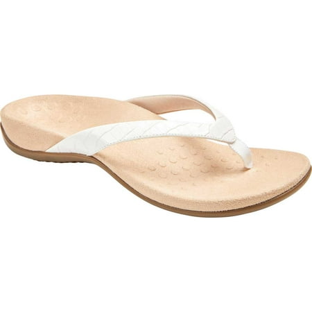 

Women s Vionic Dillon Thong Sandal White Croco Leather 7.5 W