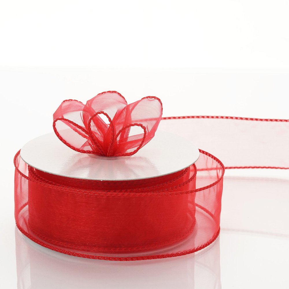 Efavormart 1 1/2" Wired Organza Ribbon For Gift Package Wrapping, Hair