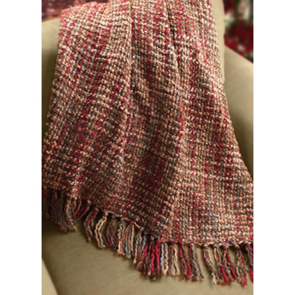 Red and Green Fringed Jacquard Woven Throw Blanket 50" x 60" Walmart