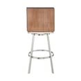 thumbnail image 5 of Nikole 26" Counter Height Swivel Bar Stool in Brushed Stainless Steel Finish and Gray Faux Leather, 5 of 5