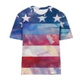 thumbnail image 5 of BUIGTTKLOP American Flag Short Sleeve Crew Neck Shirt for Women 4th of July Independence Day Graphic Short Sleeve Tee Summer Patriotic Tops, 5 of 8