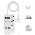 thumbnail image 1 of Adaptador de enchufe de viaje Beeiker de EE. UU. a Europa con 6 tomas USB y 4 salidas, 1 of 7