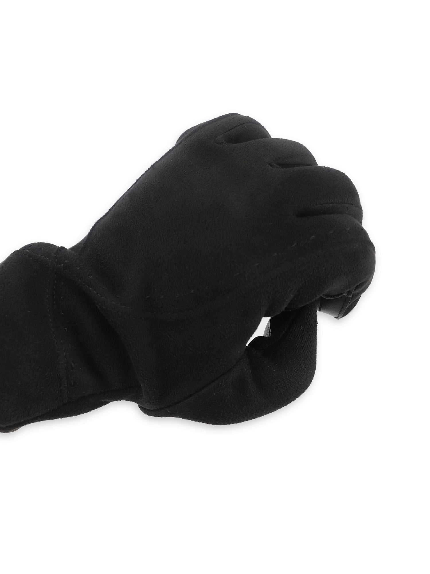 Isotoner Women's Microsuede Stretch Gloves, Black, S/M