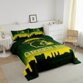 thumbnail image 3 of Erosebridal American Football Bedding Set Green Bay Comforter Set Gifts for Football Fans Women Men Football City Comforter Rugby Sports Duvet Set Green Yellow Room Decor, 3 of 7