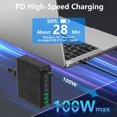 thumbnail image 3 of Estación de carga ZapPort USB C de 360 W, 8 puertos PD, 100 W, GaN, 3 of 6