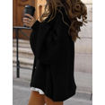 thumbnail image 4 of Women's Winter Button Down Cardigan Sweaters Mock Neck Lantern Long Sleeve Chunky Knit Jacket Trendy Outerwear, 4 of 6