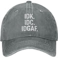 thumbnail image 2 of IDK-IDC-IDGAF Baseball Cowboy Hat Adjustable Trucker Hat, 2 of 9