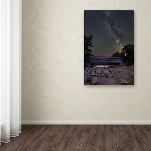 Trademark Fine Art "Swift River Night" Canvas Art by Michael Blanchette Photography
