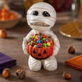 thumbnail image 7 of VAIFTILNO Halloween Decorations, Mummy Candy Jar, 8in Spooky Resin Pumpkin Candy Bowl for Parties, Tabletop, Mantel, Shelf, Outdoor Indoor Decor, 7 of 7