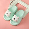 thumbnail image 2 of LNMQLPDBS Toddler Boy Slippers Children Kids Open Toe Cartoon Bathroom Slipper Sandals Soft Sole Non-Slip Summer Comfort Lightweight Home Slippers Water Shoes Toddler Light Blue 2.5-3 Years, 2 of 4