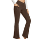 thumbnail image 4 of Pantalones de yoga para mujer estilo bota con cintura cruzada, pantalones de entrenamiento de fitness deportivos estilo bota sin perspectiva 635, 4 of 5