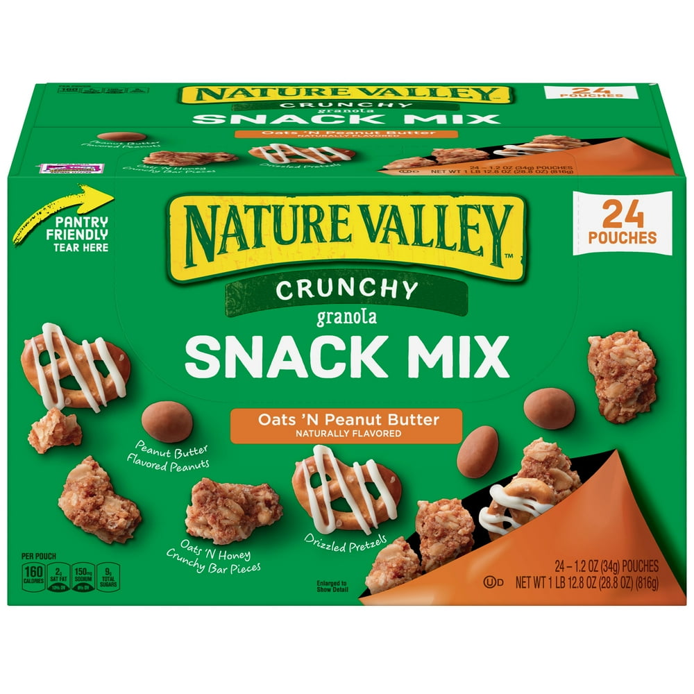 Nature Valley Crunchy Oats 'N Peanut Butter Snack Mix, 24 ct Walmart