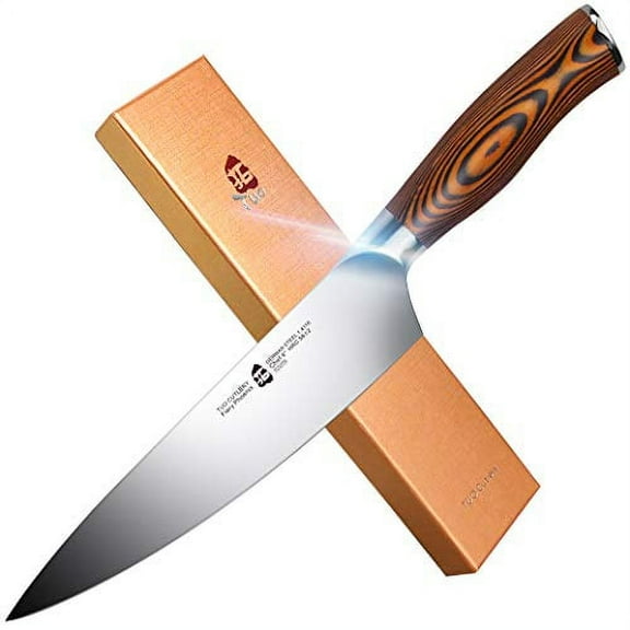 TUO TC0703 8" Chef Knife, Firey Pheonix Series, High Carbon German Steel