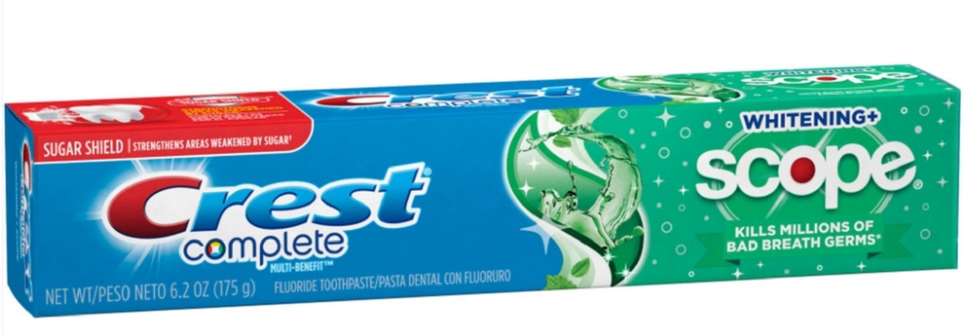 Complete MultiBenefit Fluoride Toothpaste, Whitening + Scope, Minty
