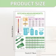 Kitchen Measurement Conversion Chart Refrigerator Magnets