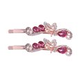 thumbnail image 3 of SHOWERORO 2PCS Fancy Barrettes for Women's Hair Alloy Decorative Accessory Pink, 3 of 5